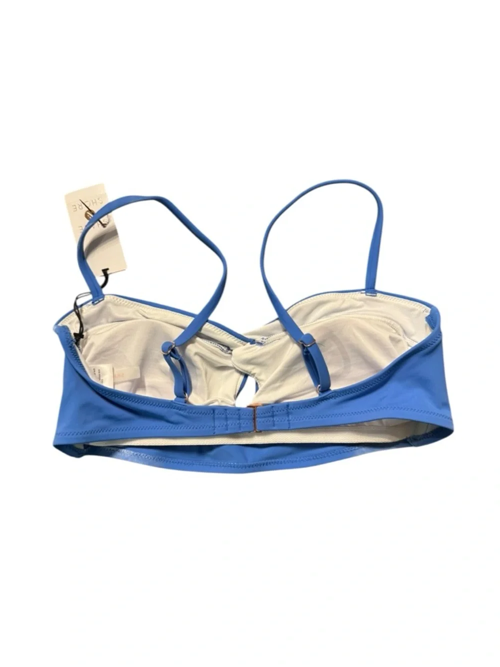 Shade & Shore Cobalt Blue Bandeau Bikini Top with Removable Straps‎